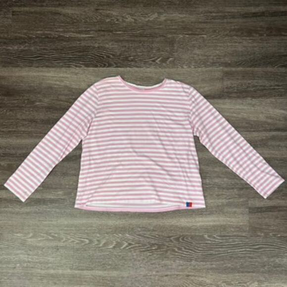 KULE Pink Stripe The Modern Long Sleeve Top XXL 100% Cotton Breton Classic Tee - Picture 4 of 16